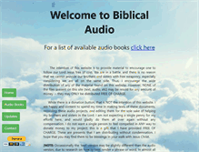 Tablet Screenshot of biblicalaudio.com